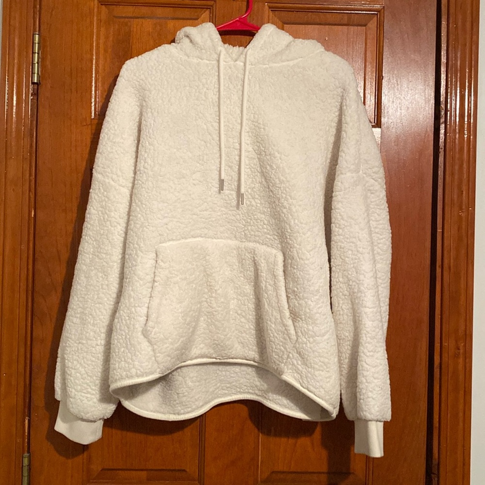 H&M White Sherpa Hoodie